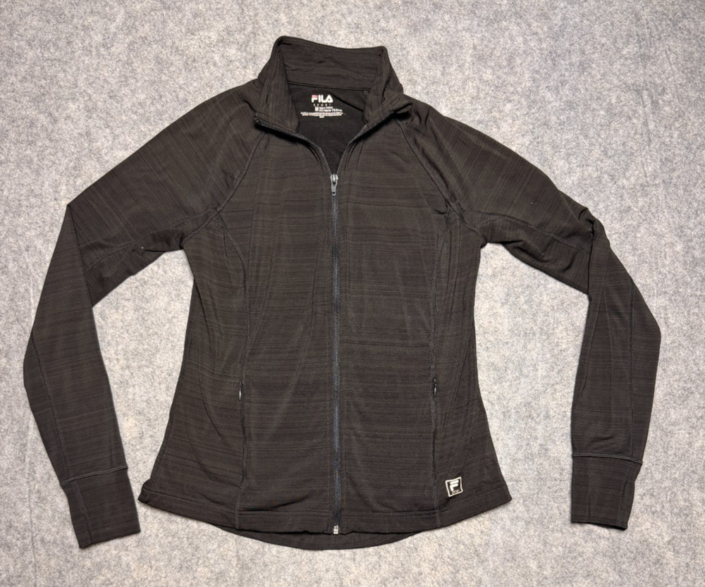 Fila Sport Women's Workout Zipper Jacket Size Medium Black